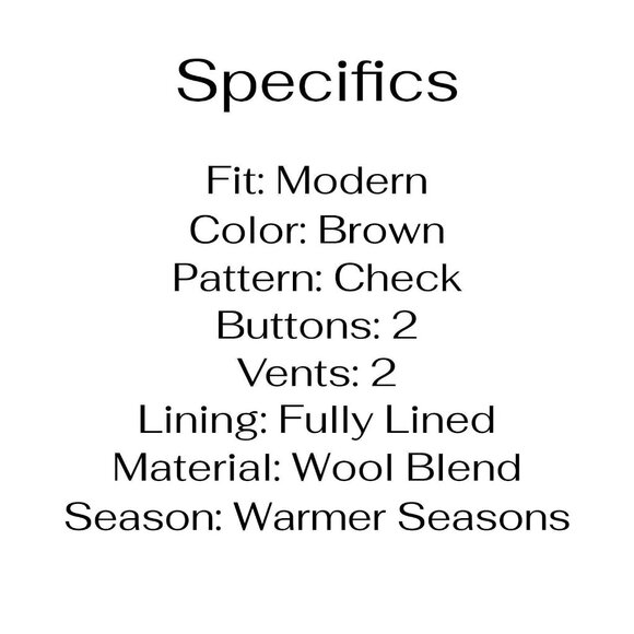 ETRO 44S Brown Check 2-Button Sport Coat Blazer Jacket T142 - Picture 4 of 11